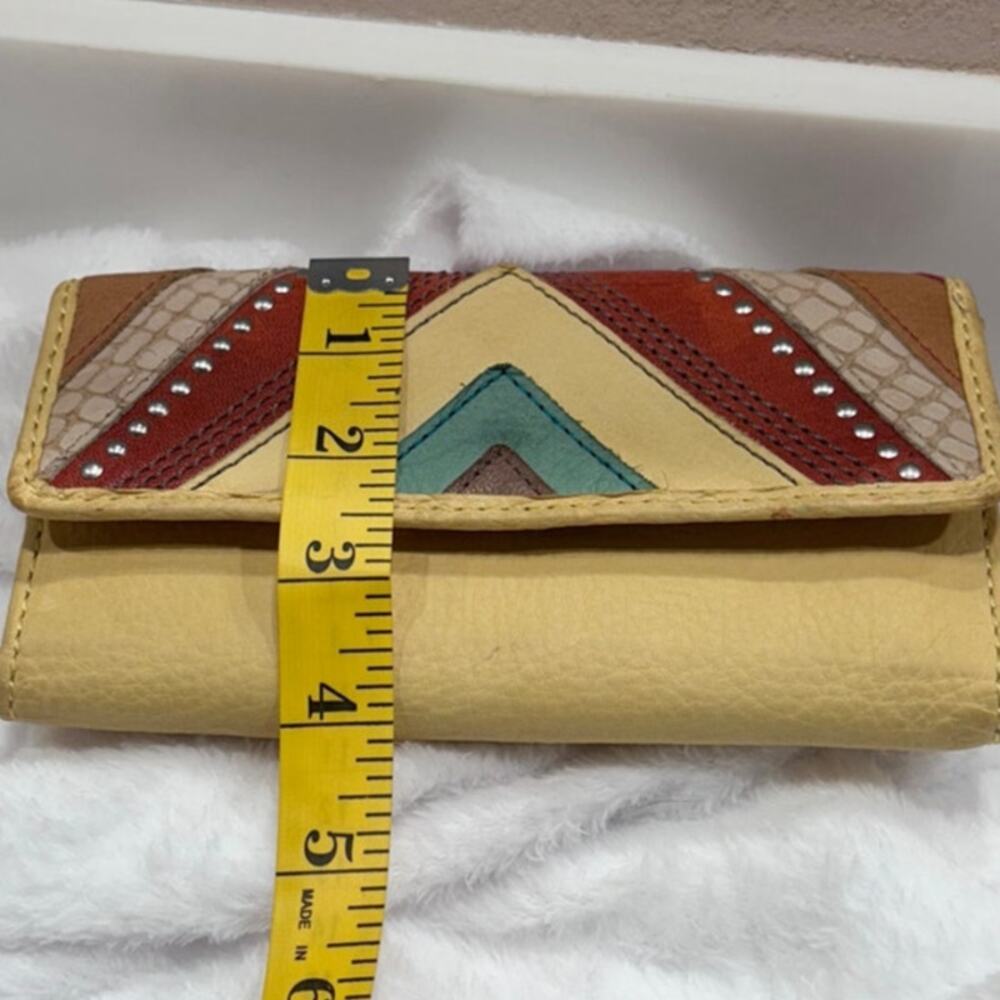 Fossil Long Live Vintage 1954 Leather Women's Wallet Multicolor Patchwork - Picture 9 of 9